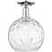 Arcadia Athens 10"W Chrome Semi.Flush Mount w/ Water Glass Shade