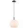 Arcadia Athens 10"W Chrome Stem Hung Mini Pendant w/ Matte White Shade