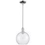 Arcadia Athens 10"W Chrome Stem Hung Mini Pendant w/ Seedy Shade
