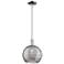 Arcadia Athens 10"W Chrome Stem Pendant w/ Light Smoke Deco Shade