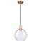Arcadia Athens 10"W Copper Cord Hung Mini Pendant With Seedy Shade