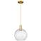 Arcadia Athens 10"W Gold Cord Hung Mini Pendant w/ Water Glass Shade