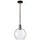 Arcadia Athens 10"W Oiled Bronze Stem Hung Mini Pendant w/ Seedy Shade
