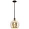 Arcadia Athens 10"W Oiled Bronze Stem Mini Pendant w/ Mercury Shade