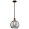 Arcadia Athens 10"W Oiled Bronze Stem Pendant w/ Smoke Deco Shade