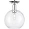Arcadia Athens 10"W Polished Chrome Semi.Flush Mount With Clear Shade