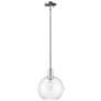1_Arcadia Athens 10"W Polished Nickel Stem Mini Pendant w/ Clear Shade