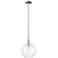 Arcadia Athens 10"W Polished Nickel Stem Mini Pendant w/ Clear Shade