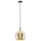 Arcadia Athens 10"W Polished Nickel Stem Mini Pendant w/ Mercury Shade