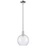 1_Arcadia Athens 10"W Polished Nickel Stem Mini Pendant w/ Seedy Shade