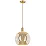 1_Arcadia Athens 12"W Bronze Cord Mini Pendant w/ Mercury Shade