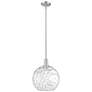 1_Arcadia Athens 12"W Brushed Nickel Stem Pendant w/ Water Glass Shade