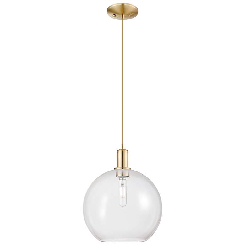 Image 1 Arcadia Athens 12"W Champagne Bronze Cord Mini Pendant w/ Clear Shade