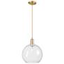 1_Arcadia Athens 12"W Champagne Bronze Cord Mini Pendant w/ Clear Shade