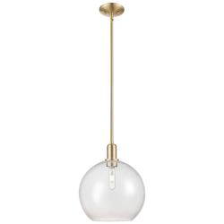 Arcadia Athens 12"W Champagne Bronze Stem Mini Pendant w/ Seedy Shade