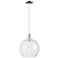 Arcadia Athens 12"W Chrome Cord Hung Mini Pendant w/ Clear Shade