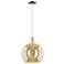 Arcadia Athens 12"W Chrome Cord Hung Mini Pendant w/ Mercury Shade