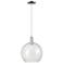 Arcadia Athens 12"W Chrome Cord Hung Mini Pendant w/ Seedy Shade