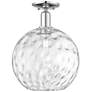 Arcadia Athens 12"W Chrome Semi.Flush Mount w/ Water Glass Shade