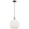 Arcadia Athens 12"W Chrome Stem Hung Mini Pendant w/ Matte White Shade