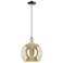 Arcadia Athens 12"W Chrome Stem Hung Mini Pendant w/ Mercury Shade