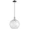 Arcadia Athens 12"W Chrome Stem Hung Mini Pendant w/ Water Glass Shade