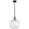 Arcadia Athens 12"W Oiled Bronze Stem Pendant w/ Water Glass Shade
