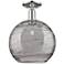 Arcadia Athens 12"W Polished Nickel Semi-Flush w/ Smoke Deco Shade