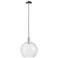 Arcadia Athens 12"W Polished Nickel Stem Mini Pendant w/ Clear Shade