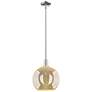 1_Arcadia Athens 12"W Polished Nickel Stem Mini Pendant w/ Mercury Shade