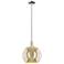 Arcadia Athens 12"W Polished Nickel Stem Mini Pendant w/ Mercury Shade