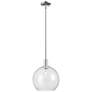 1_Arcadia Athens 12"W Polished Nickel Stem Mini Pendant w/ Seedy Shade