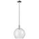 Arcadia Athens 12"W Polished Nickel Stem Mini Pendant w/ Seedy Shade