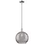 1_Arcadia Athens 12"W Polished Nickel Stem Pendant w/ Smoke Deco Shade