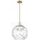 Arcadia Athens 13"W Brass Stem Hung Mini Pendant w/ Water Glass Shade