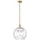 Arcadia Athens 13"W Bronze Stem Mini Pendant w/ Water Glass Shade