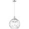 Arcadia Athens 13"W Brushed Nickel Cord Pendant w/ Water Glass Shade