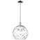 Arcadia Athens 13"W Chrome Stem Hung Mini Pendant w/ Water Glass Shade