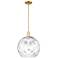 Arcadia Athens 13"W Gold Stem Hung Mini Pendant w/ Water Glass Shade