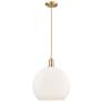 1_Arcadia Athens 14"W Bronze Cord Mini Pendant w/ Matte White Shade