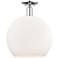 Arcadia Athens 14"W Chrome Semi.Flush Mount w/ Matte White Shade