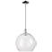 Arcadia Athens 14"W Chrome Stem Hung Mini Pendant w/ Clear Shade