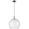 Arcadia Athens 14"W Chrome Stem Hung Mini Pendant w/ Seedy Shade