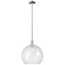 1_Arcadia Athens 14"W Polished Nickel Stem Mini Pendant w/ Seedy Shade