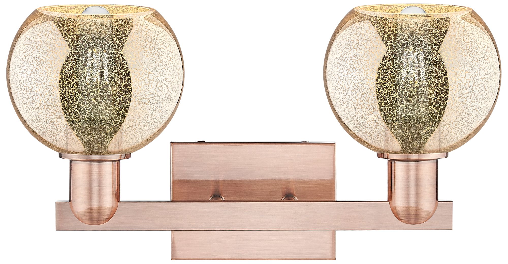 Image 2 Arcadia Athens 17"W 2 Light Copper Vanity Light With Mercury Shade more views