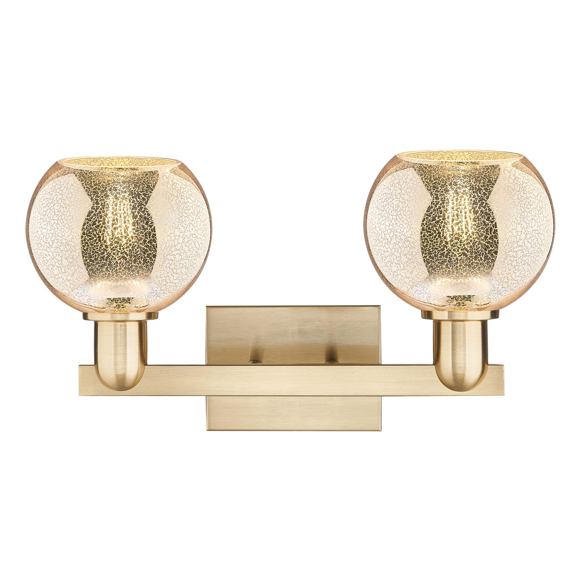 Image 2 Arcadia Athens 17"W 2 Light Bronze Vanity Light w/ Mercury Shade more views