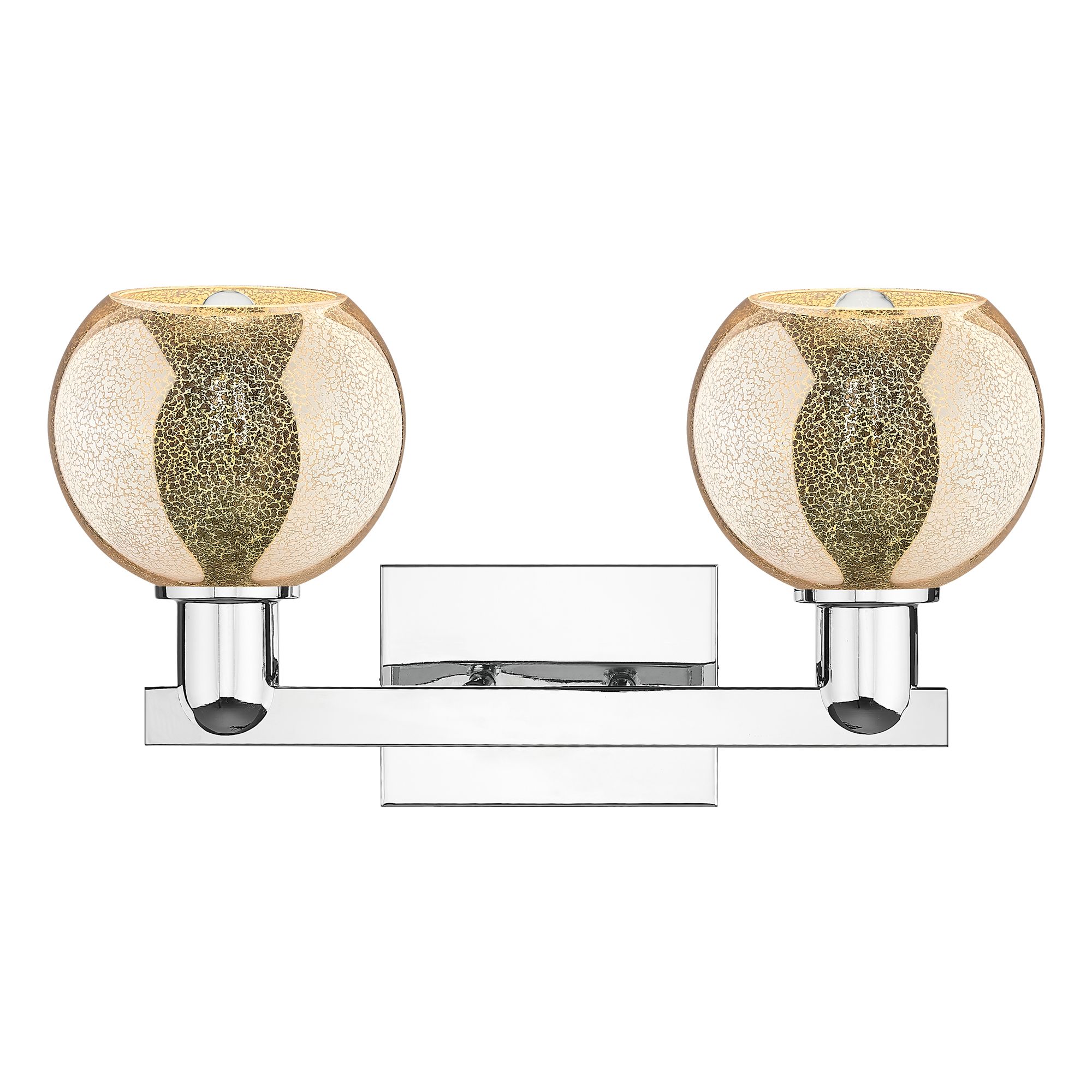 Image 2 Arcadia Athens 17"W 2 Light Chrome Vanity Light w/ Mercury Shade more views