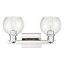 2_Arcadia Athens 17"W 2 Light Polished Nickel Bath Light w/ Seedy Shade more views