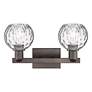 2_Arcadia Athens 17"W 2-Lt Oiled Bronze Bath Light w/ Water Glass Shade more views