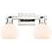 Arcadia Athens 17"W 2-Lt Polished Nickel Vanity w/ Matte White Shade